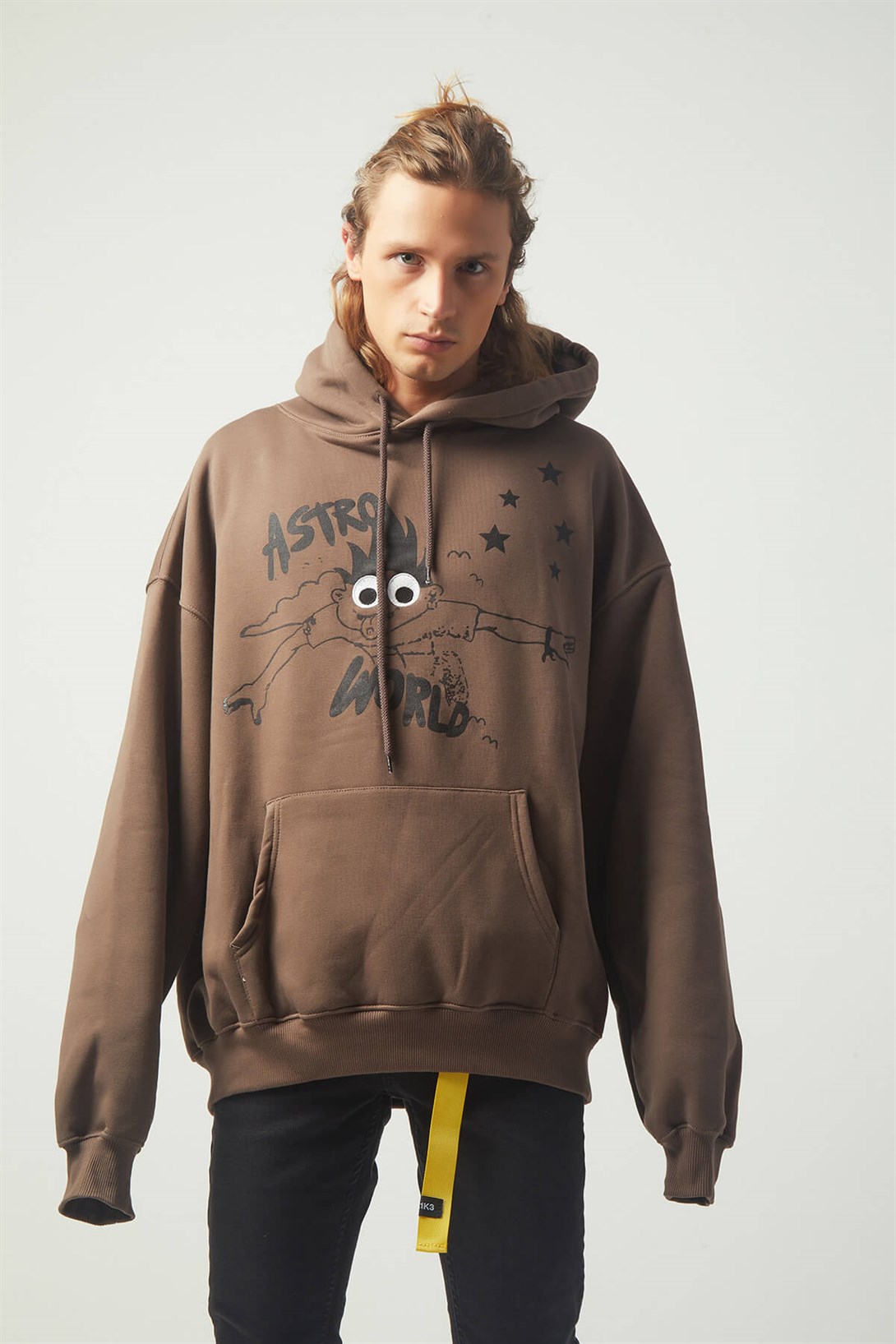 Trendiz Astroboy Oversıze Sweatshirt Kahverengi TR30019