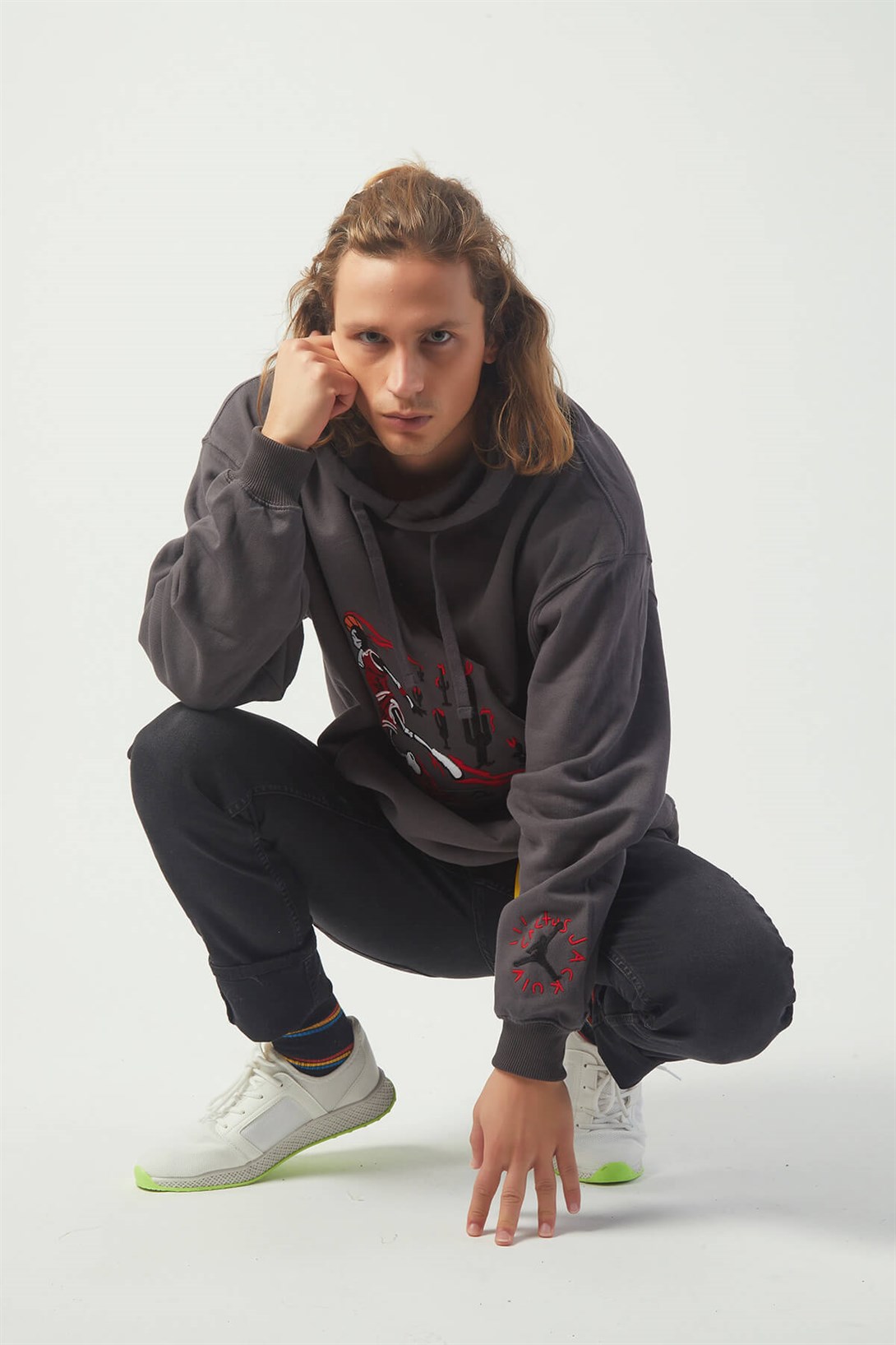 Trendiz Basket Oversıze Sweatshirt Koyugrı TR30021