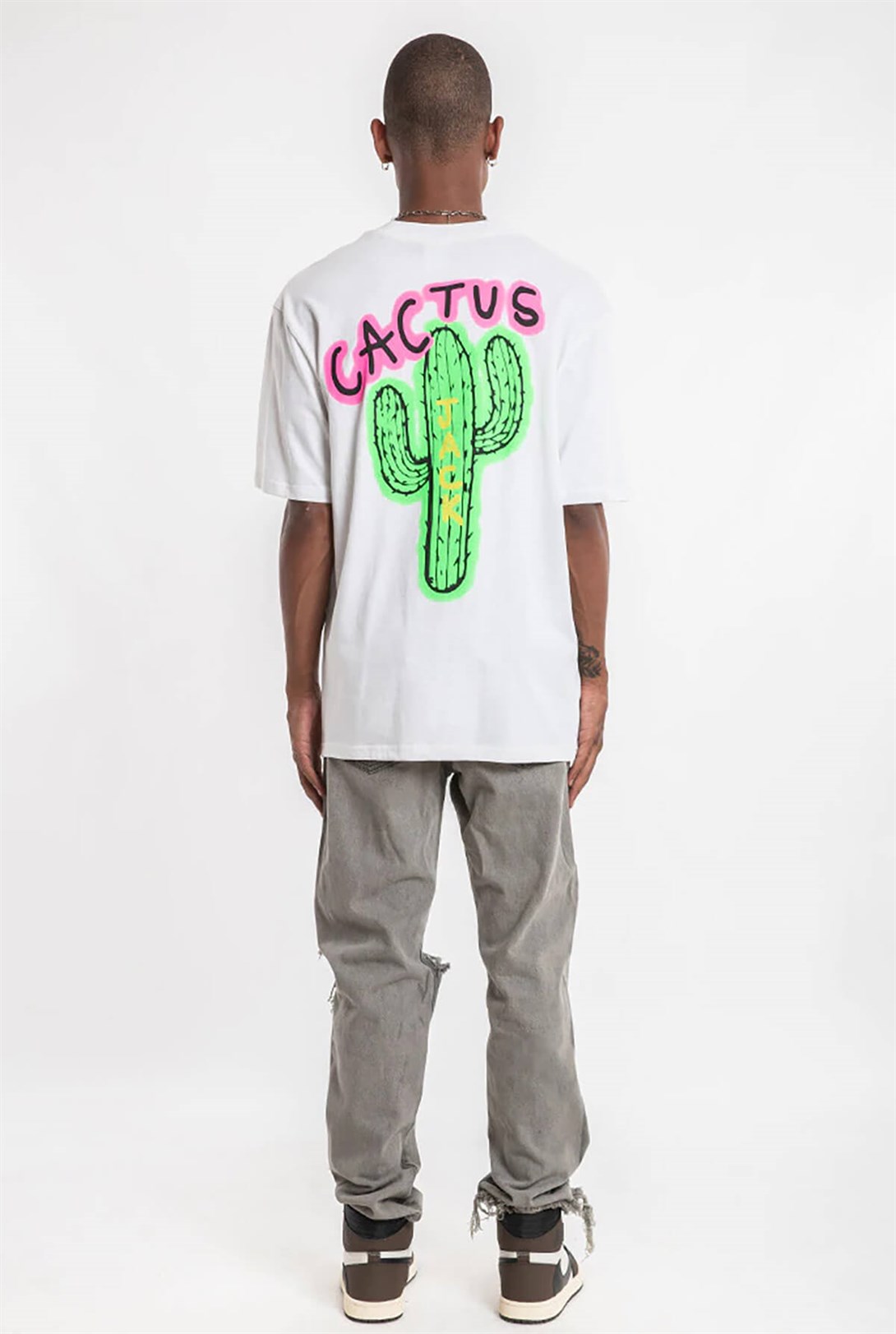 Trendiz Cactus Oversize T-shirt Beyaz
