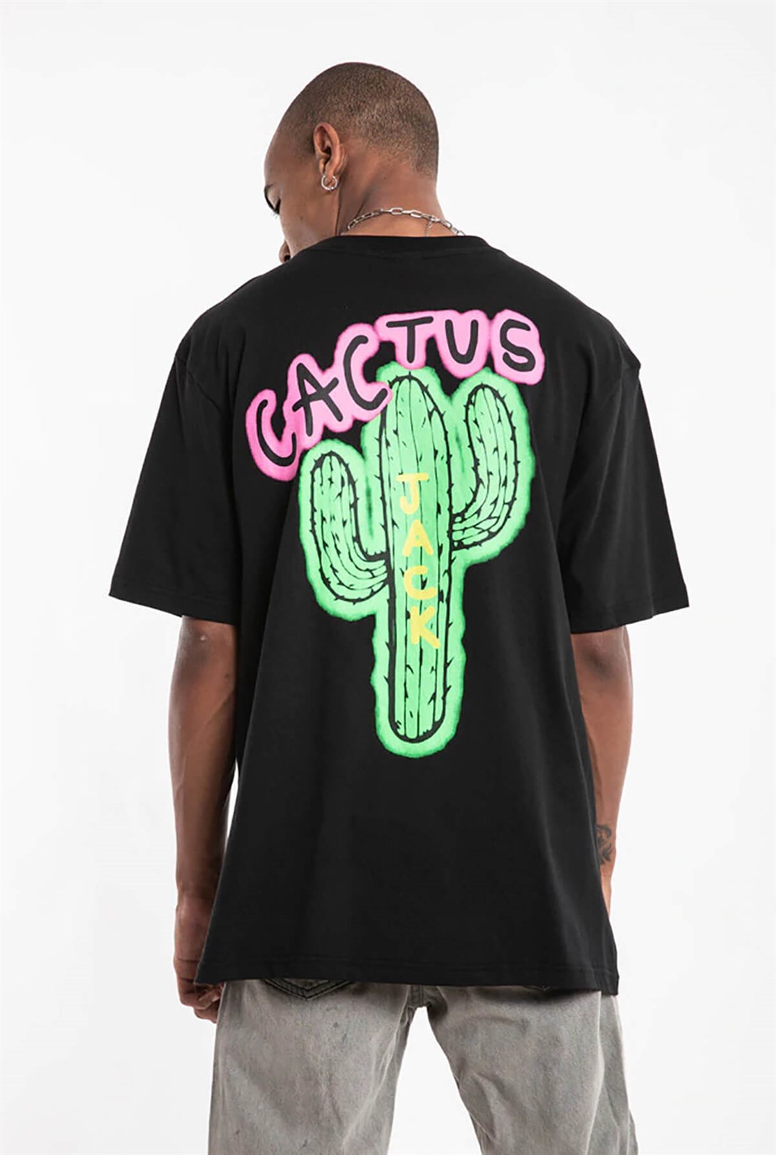 Trendiz Cactus Oversize T-shirt Siyah