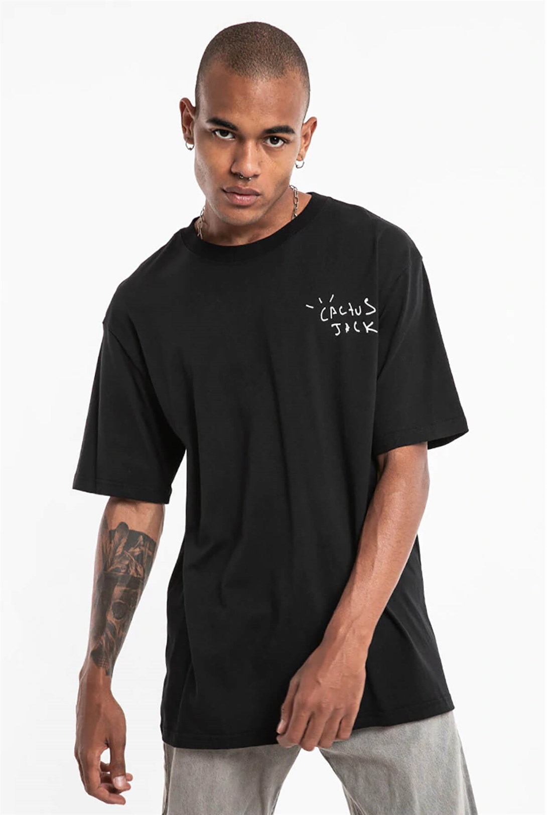 Trendiz Cactus Oversize T-shirt Siyah