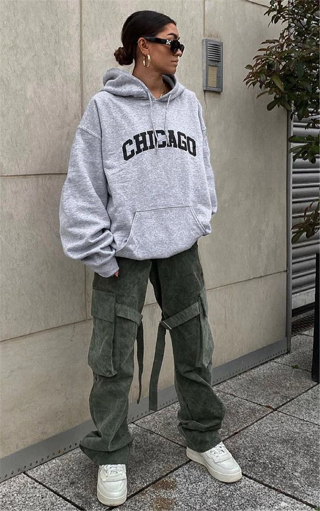 Trendiz Chicago Gri Unisex Sweatshirt