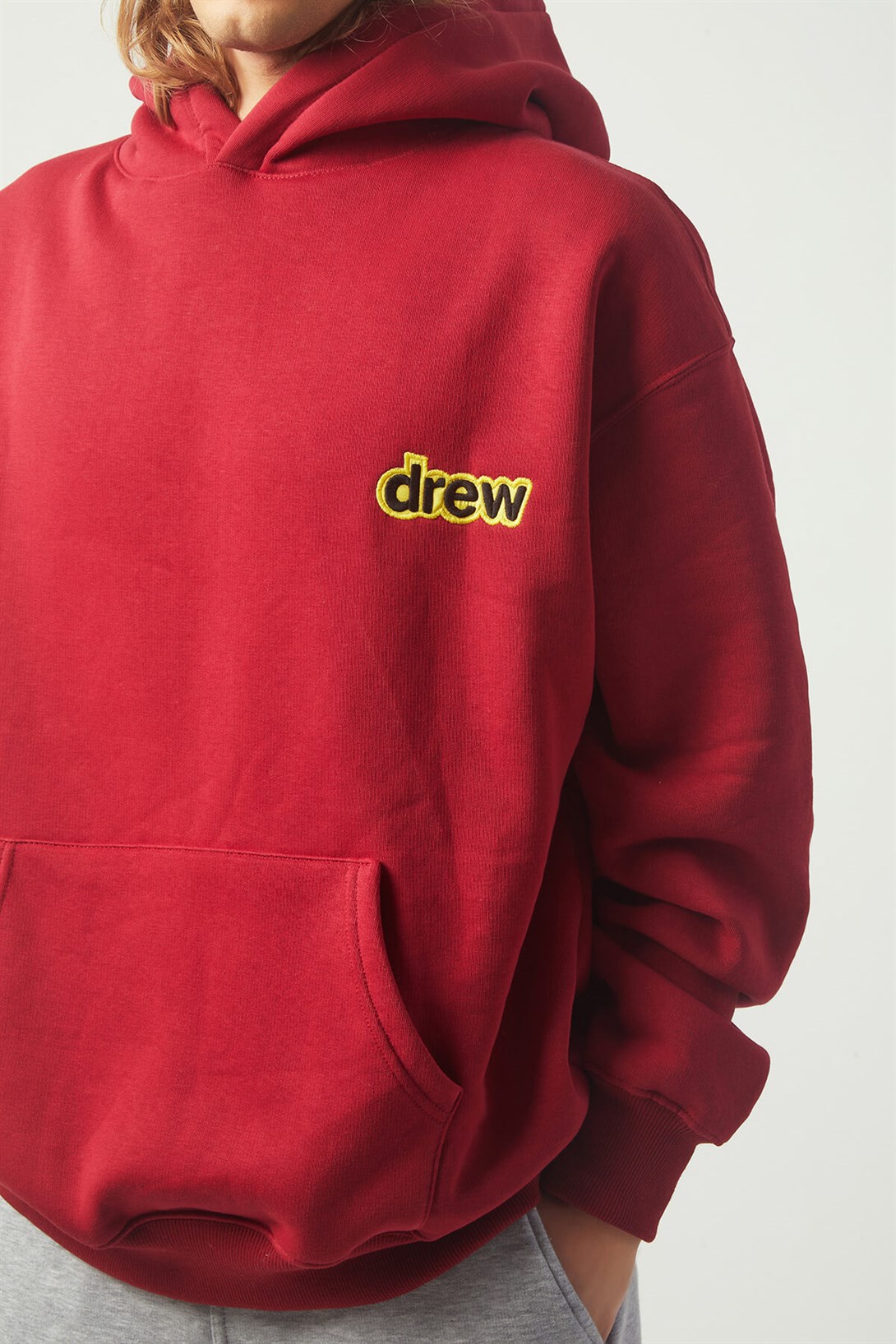 Trendiz Drew Bear Oversıze Sweatshirt Bordo TR30011