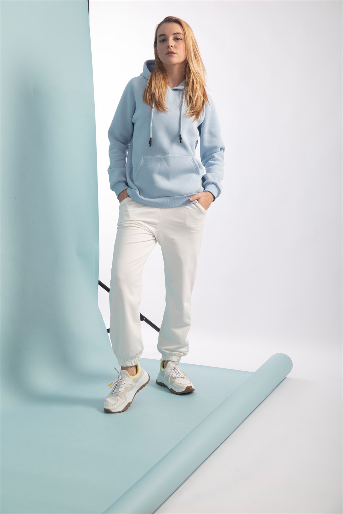 Trendiz Kadın Basic Sweatshirt Acık Mavi