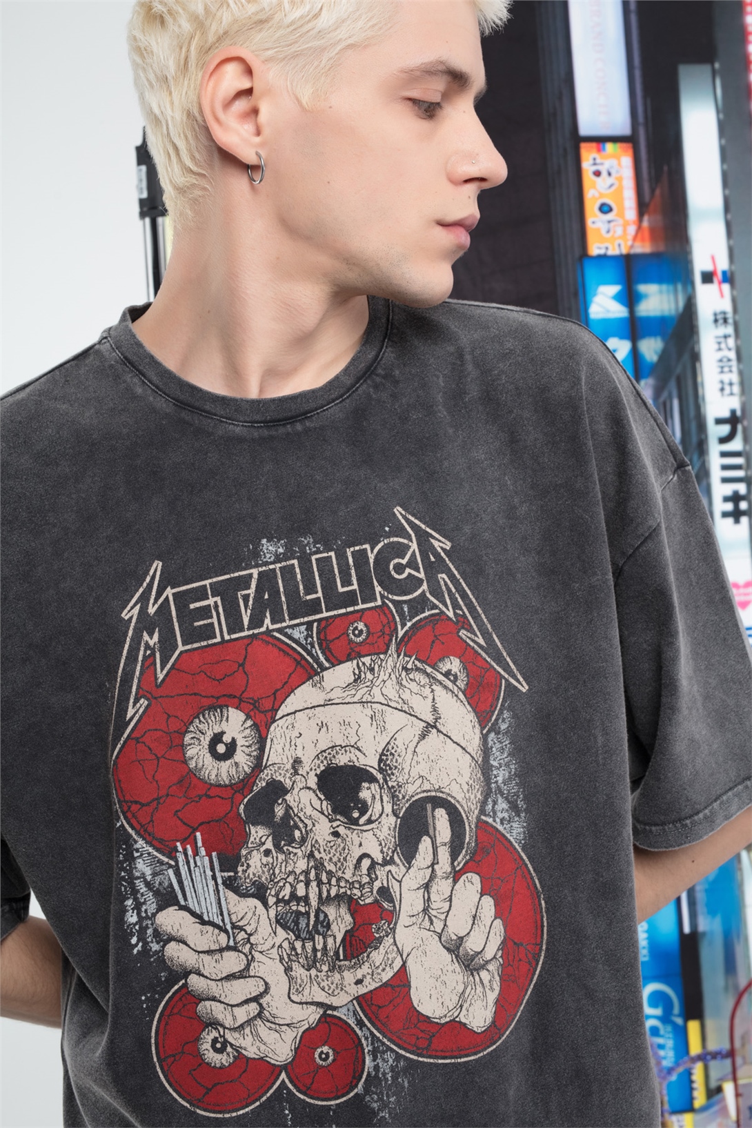 Trendiz Metallica Tshirt Antrasit