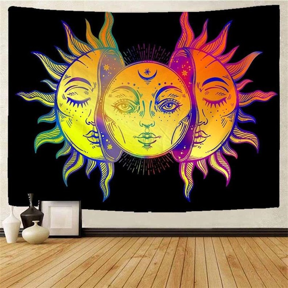 Trendiz Renkli Sun and Moon Duvar Halısı 150x100 W20034