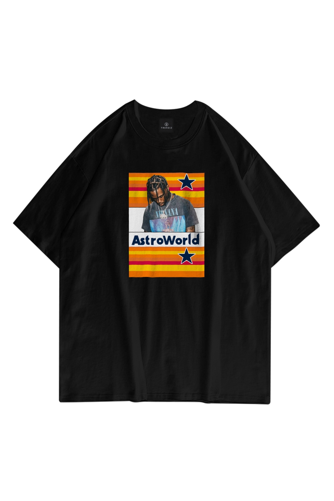 Trendiz Unisex Astroworld Travis Scott Siyah Tshirt