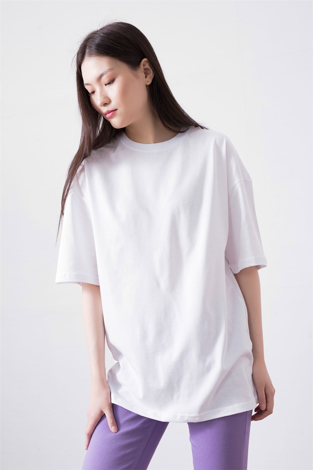 Trendiz Unisex Beyaz Basic Tshirt