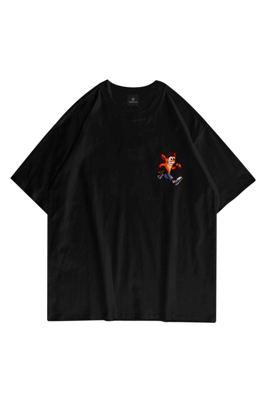 Trendiz Unisex Crash Bandicoot  Siyah Tshirt