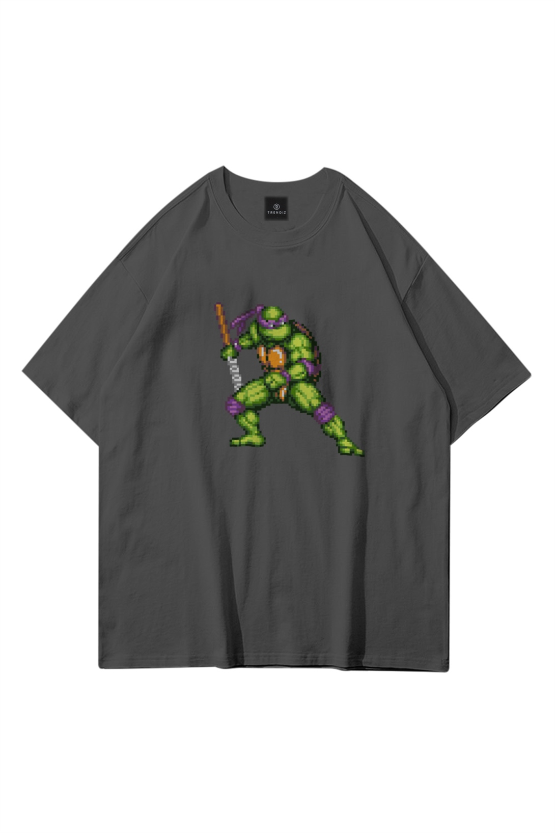 Trendiz Unisex Donatello Ninja Turtles Antrasit Tshirt