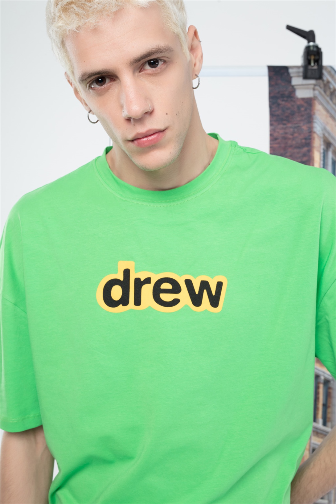 Trendiz Unisex Drew Yazı Tshirt Yeşil