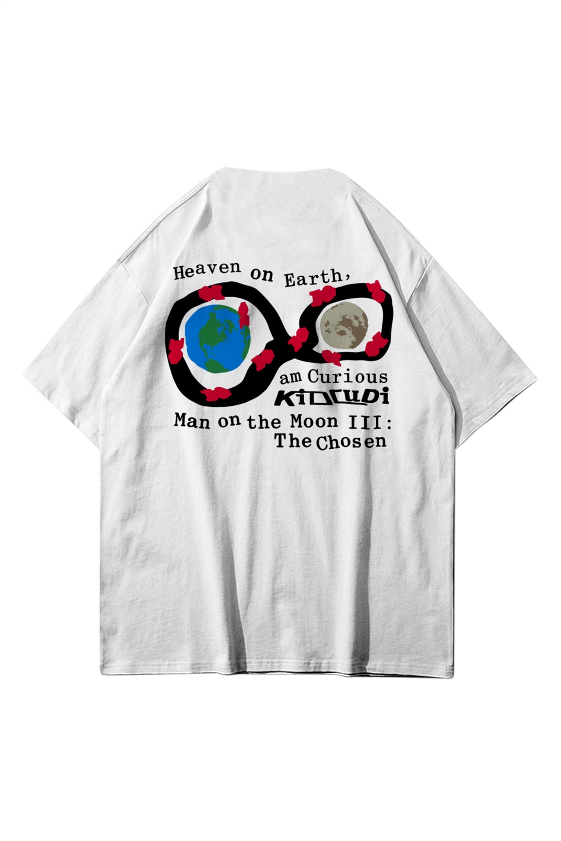 Trendiz Unisex Man on the Moon 3 Kid Cudi Beyaz Tshirt