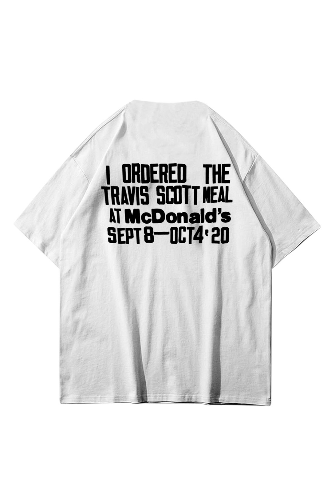 Trendiz Unisex Mc Hamburger Travis Scott Beyaz Tshirt