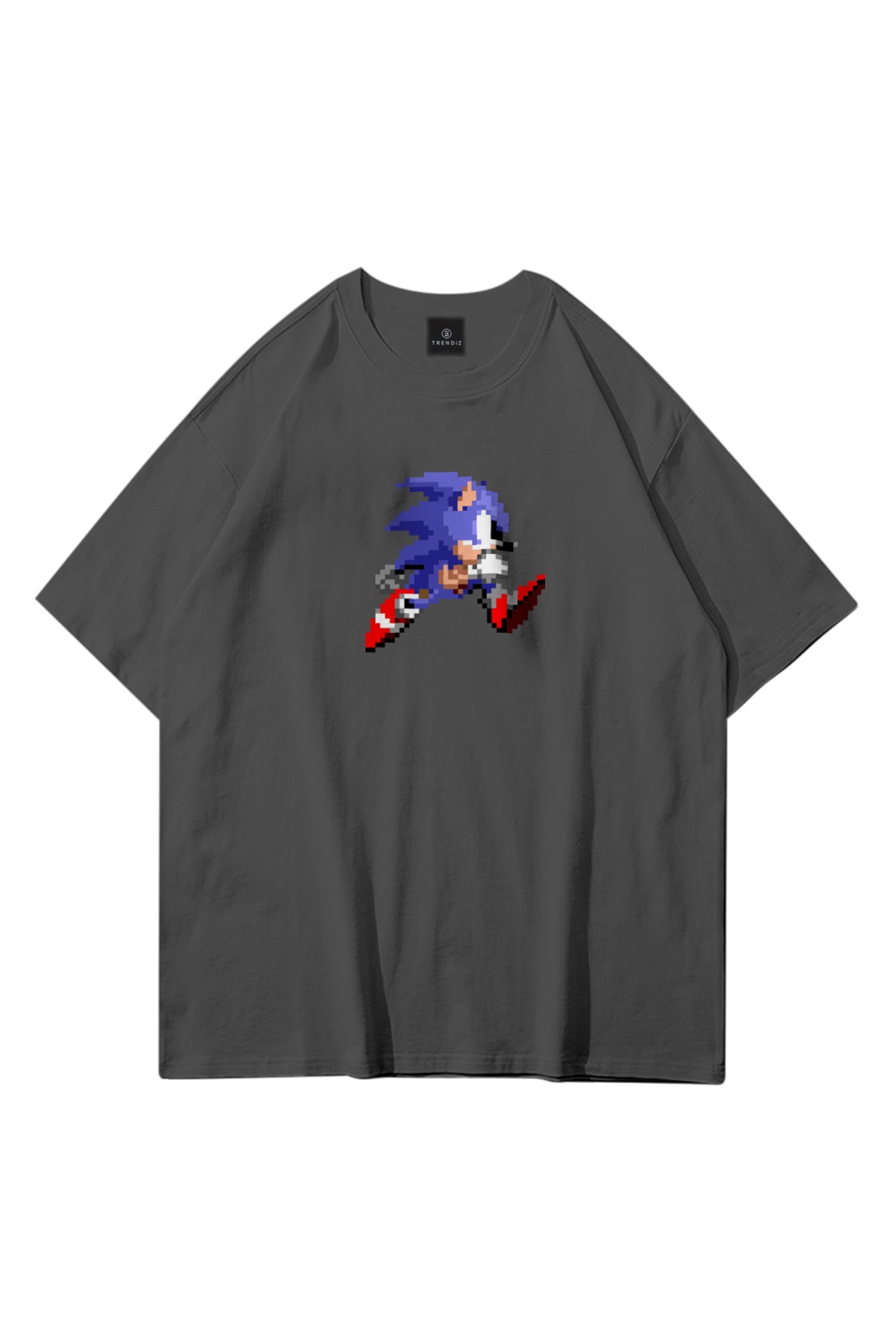 Trendiz Unisex Sonic the Hedgehog Antrasit Tshirt