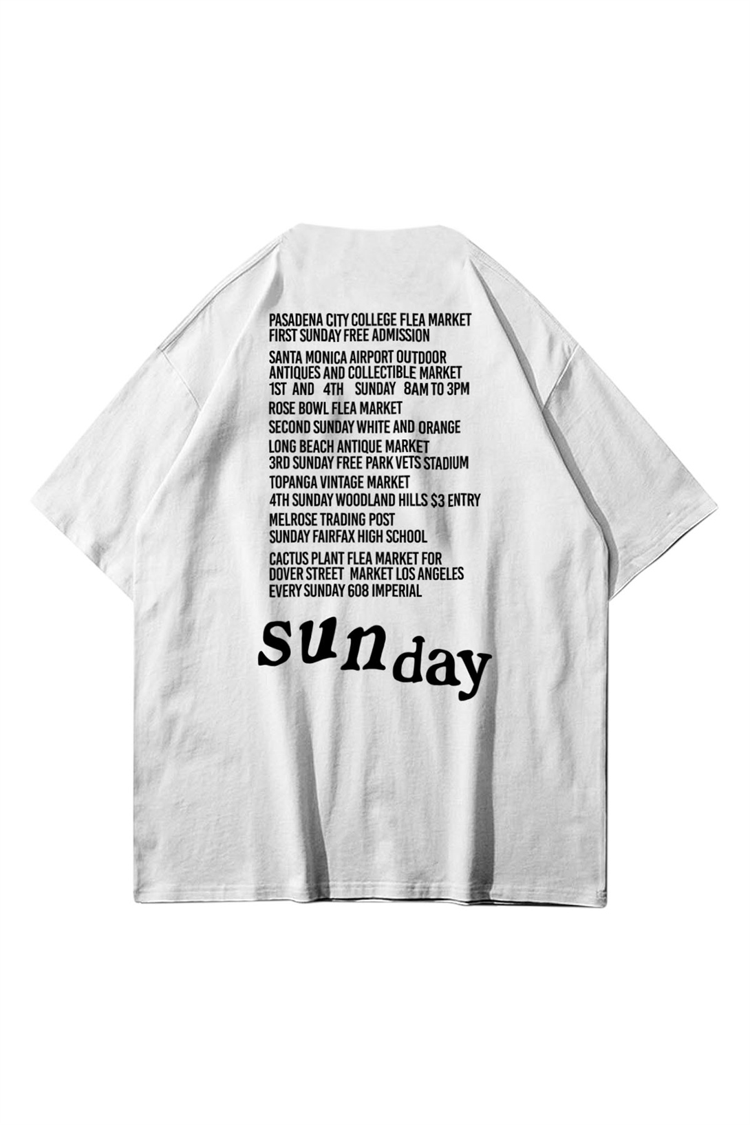 Trendiz Unisex Sunday Flea Beyaz Tshirt