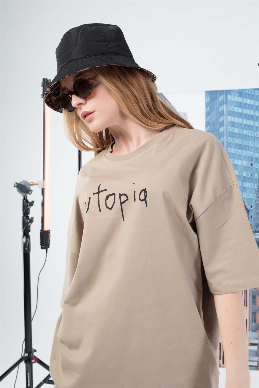 Trendiz Kadın Utopia Tshirt Bej