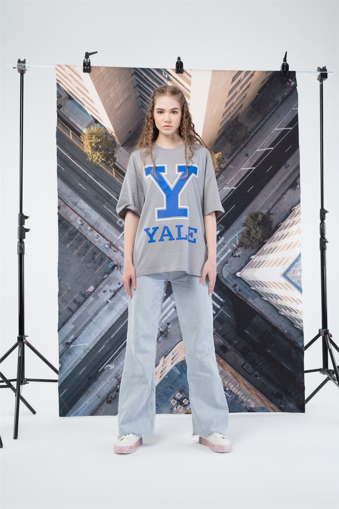 Trendiz Kadın Yale Tshirt Gri