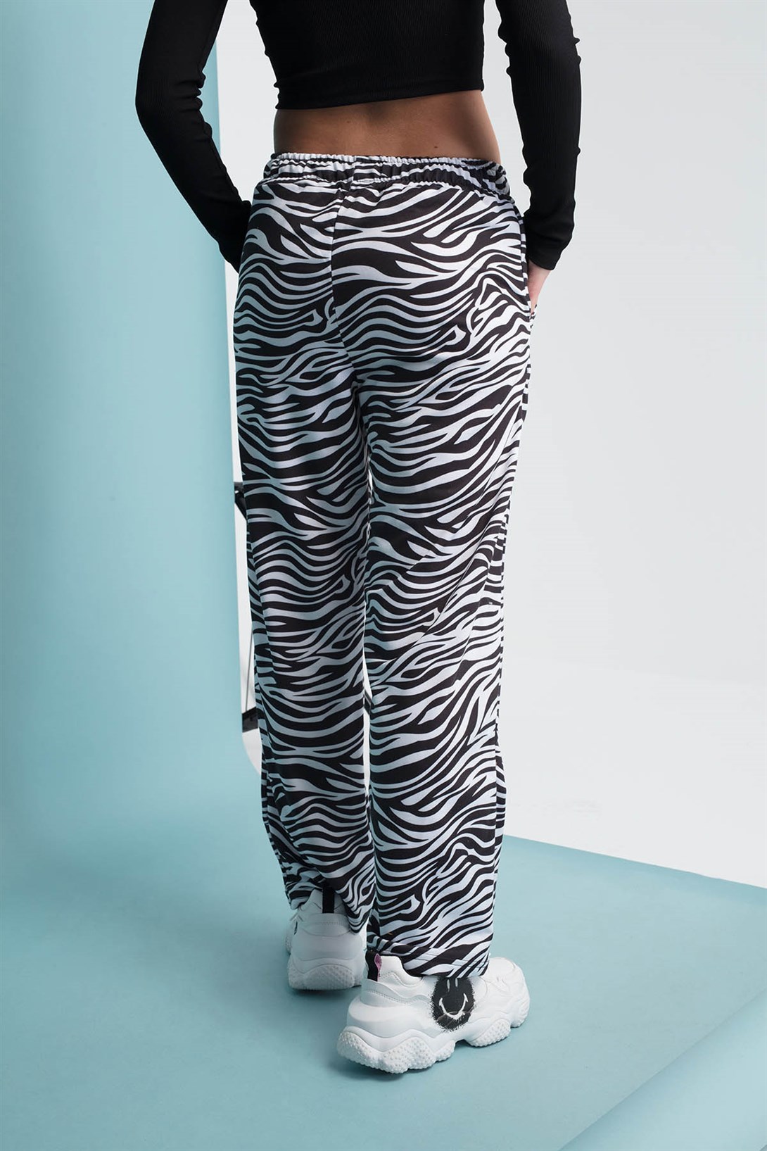 Trendiz Zebra Kadın Eşofman Altı Siyah 111202