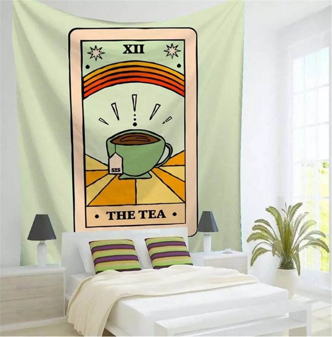 Trendiz The Tea Açık Yeşil Duvar Halısı