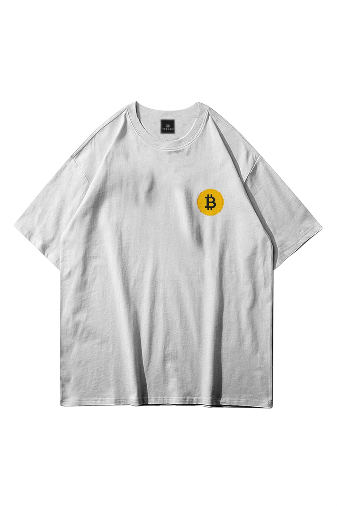 Trendiz Unisex Bitcoin Beyaz Tshirt