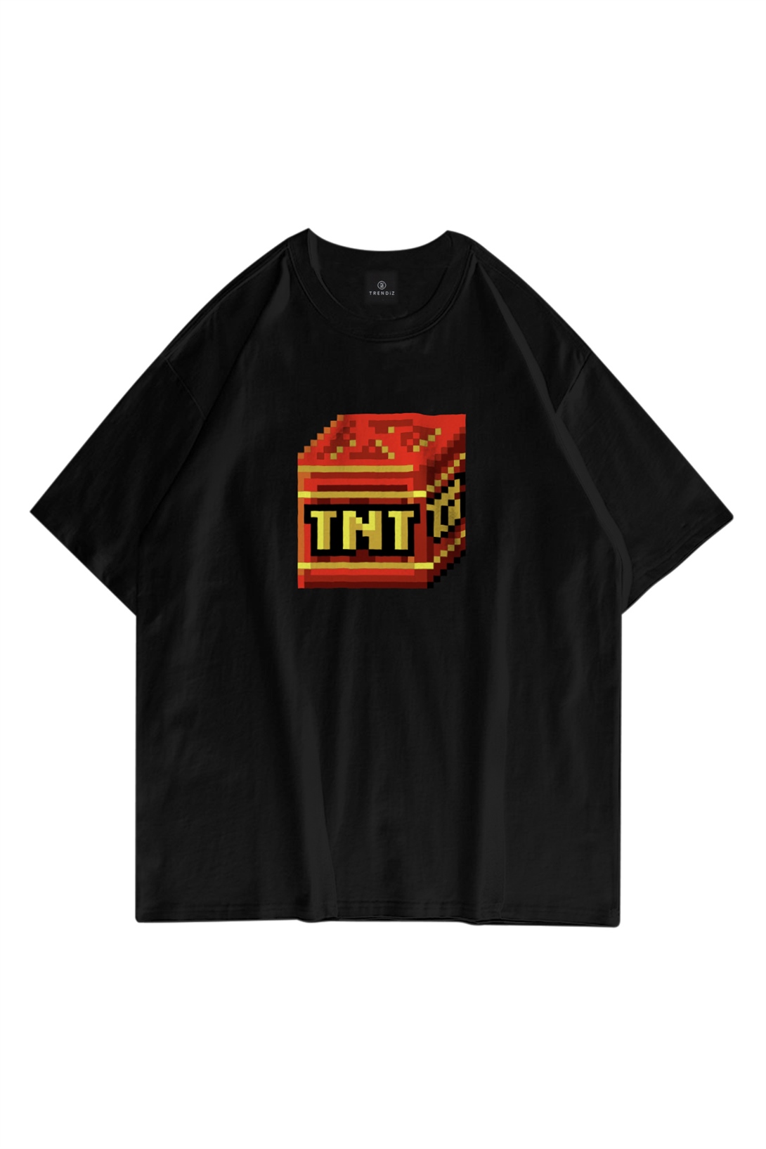 Trendiz Unisex TNT Box Crash Bandicoot Siyah Tshirt